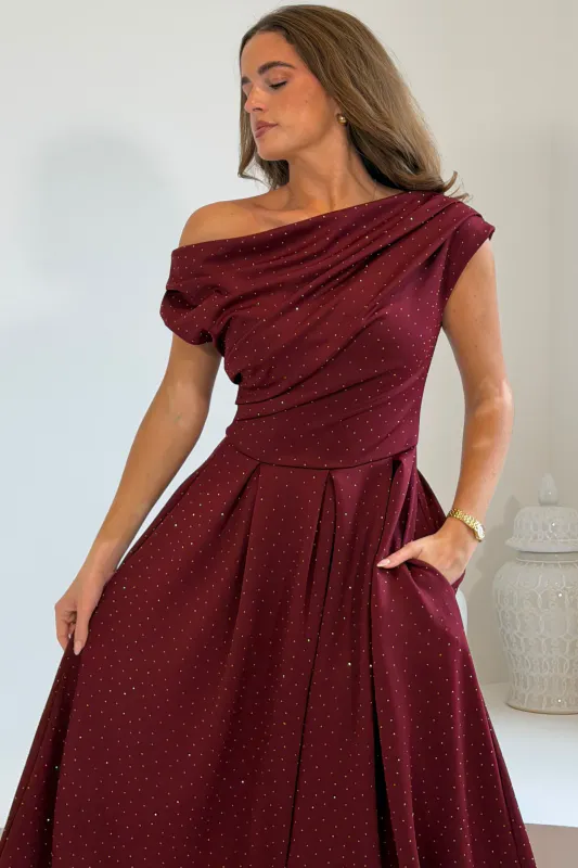 Betty red Gold bling dress