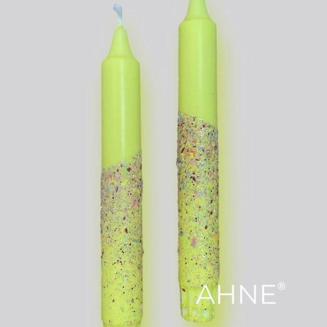 Hovedbilde Gul tuttifrutti 1stk lys