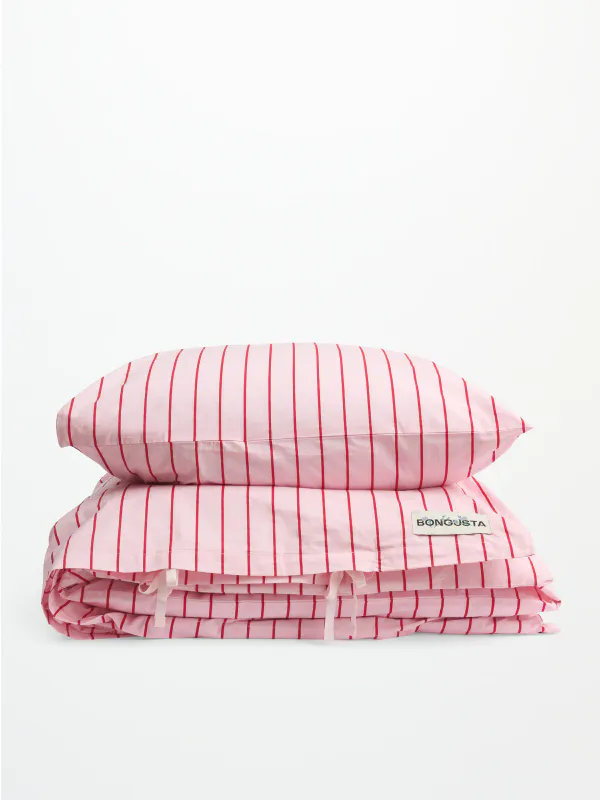percale linen set babypink and skipatrol 140 x 200 cm