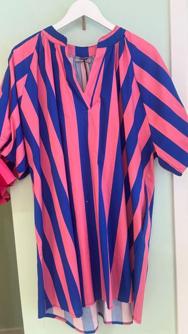 Hovedbilde rose navy stripe tunika