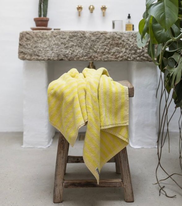 Hovedbilde Naram badehåndkle pristine og neon yellow 