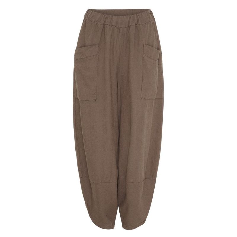 Brown lin pants