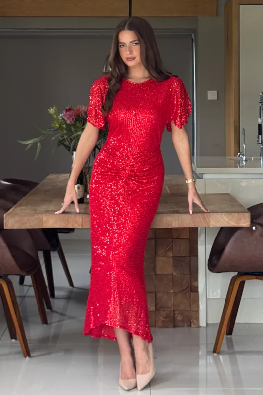 Cleo paljett red